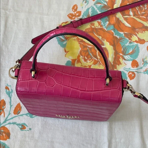 Kate Spade Fuchsia Croc-Embossed Mini Bag - Picture 3 of 8